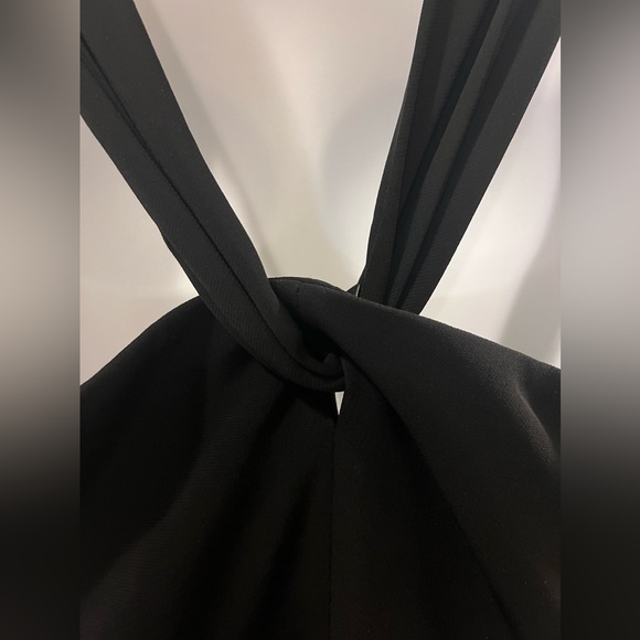 Ann Taylor Black Halter Crossback Dress Size 8 - Picture 2 of 6